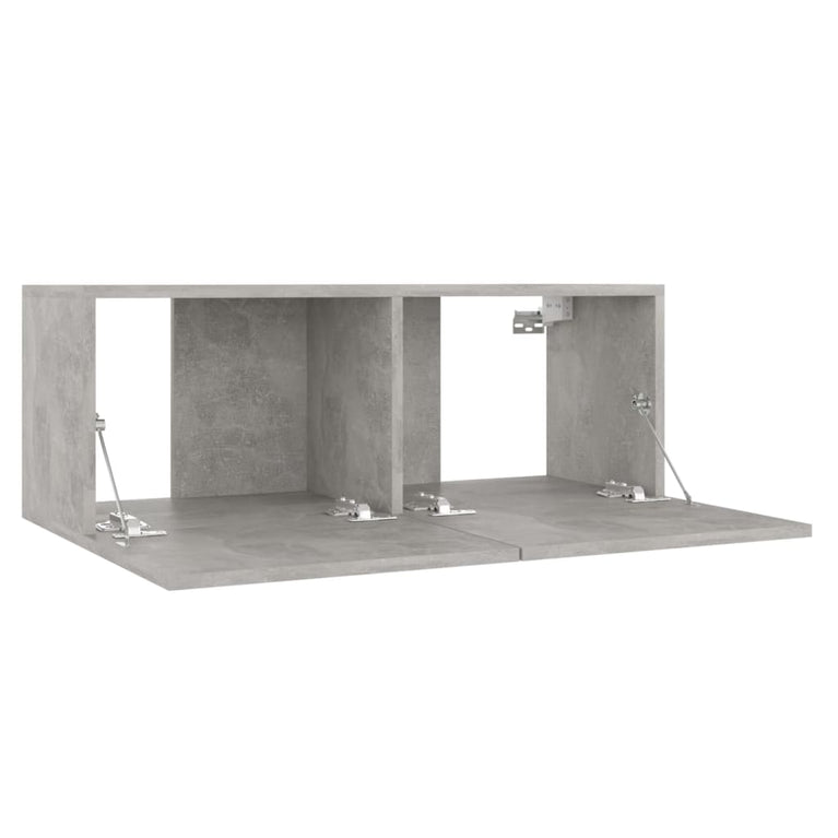 Tv-meubel 80x30x30 cm bewerkt hout betongrijs MeubelReus