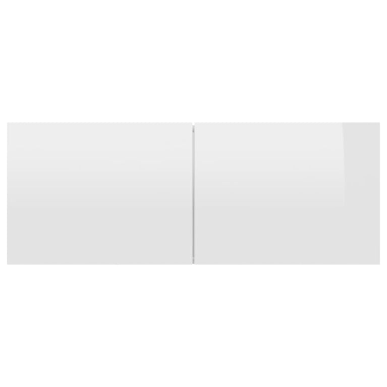 Tv-meubel 80x30x30 cm bewerkt hout hoogglans wit MeubelReus