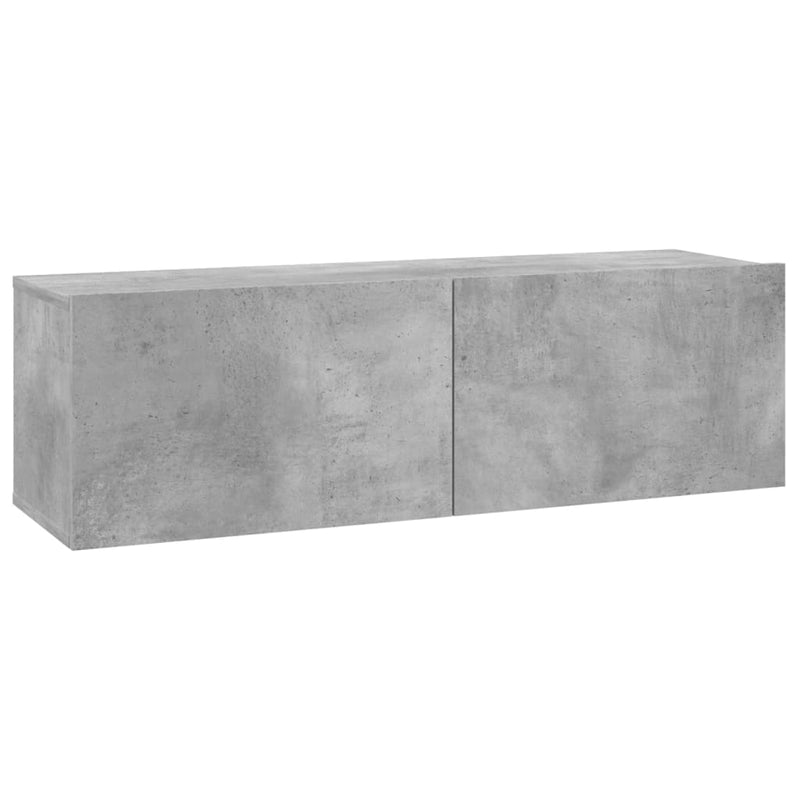 Tv-meubel 100x30x30 cm bewerkt hout betongrijs MeubelReus
