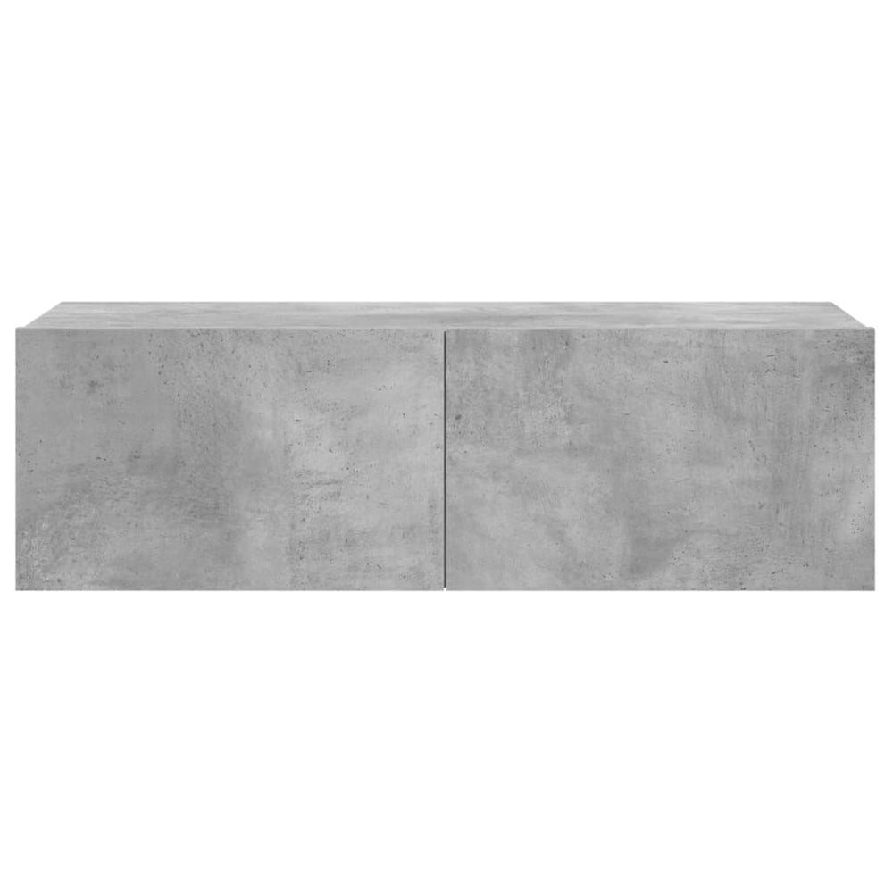 Tv-meubel 100x30x30 cm bewerkt hout betongrijs MeubelReus