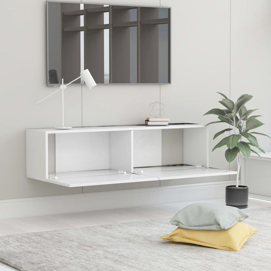 Tv-meubel 120x30x30 cm spaanplaat wit MeubelReus