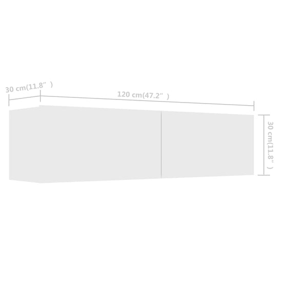 Tv-meubel 120x30x30 cm spaanplaat wit MeubelReus