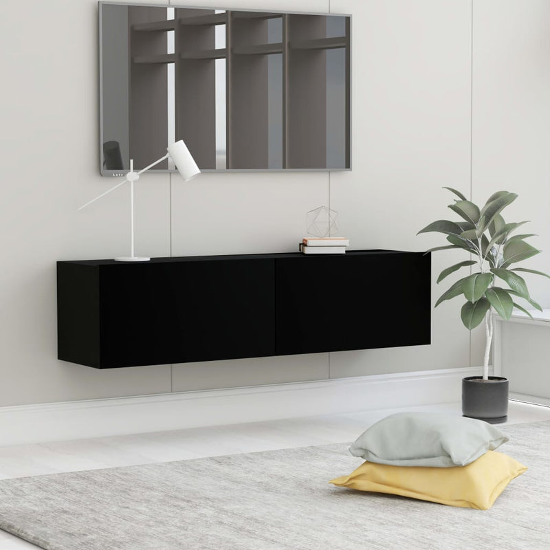 Tv-meubel 120x30x30 cm bewerkt hout zwart MeubelReus