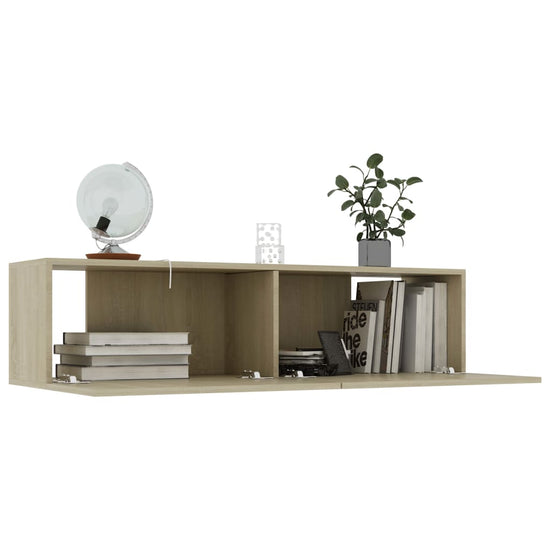 Tv-meubel 120x30x30 cm bewerkt hout sonoma eikenkleurig MeubelReus