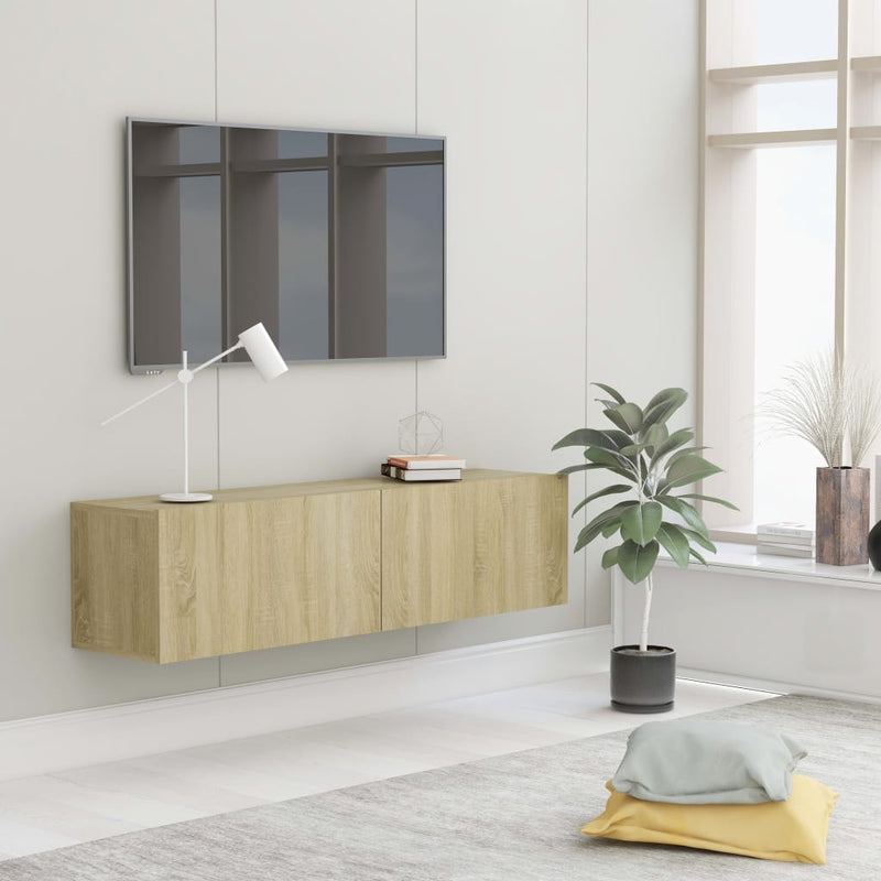 Tv-meubel 120x30x30 cm bewerkt hout sonoma eikenkleurig MeubelReus