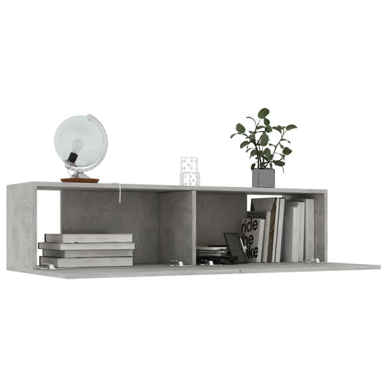 Tv-meubel 120x30x30 cm bewerkt hout betongrijs MeubelReus