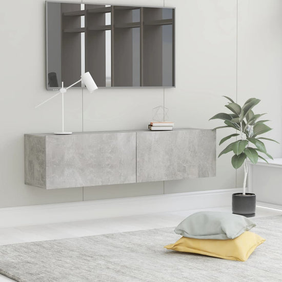 Tv-meubel 120x30x30 cm bewerkt hout betongrijs MeubelReus