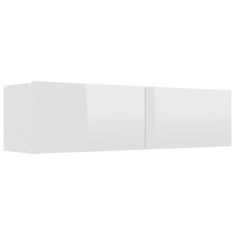 Tv-meubel 120x30x30 cm bewerkt hout hoogglans wit MeubelReus