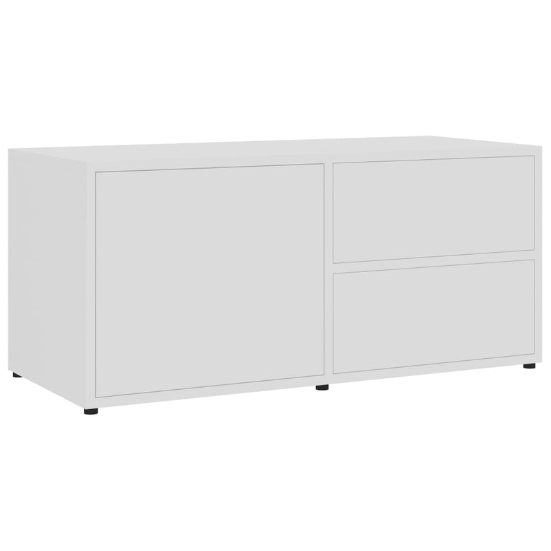 Tv-meubel 80x34x36 cm bewerkt hout wit MeubelReus