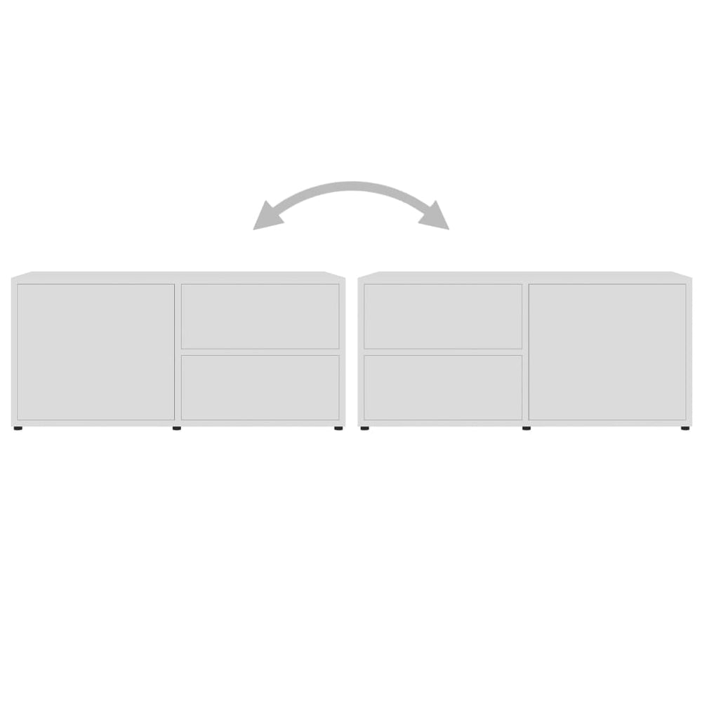 Tv-meubel 80x34x36 cm bewerkt hout wit MeubelReus