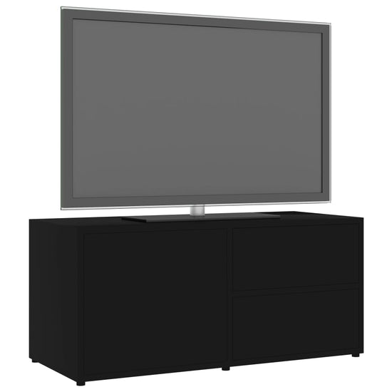 Tv-meubel 80x34x36 cm spaanplaat zwart MeubelReus