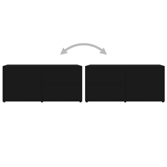 Tv-meubel 80x34x36 cm spaanplaat zwart MeubelReus