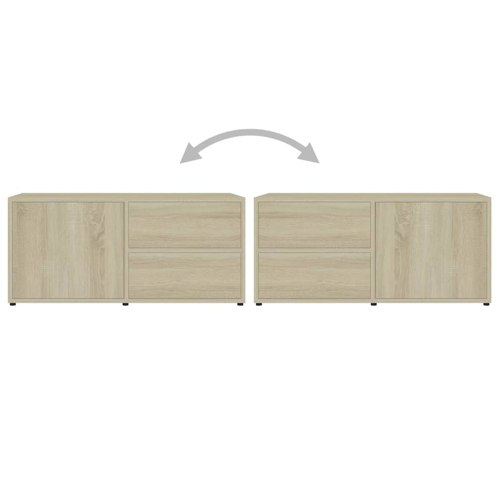 Tv-meubel 80x34x36 cm spaanplaat sonoma eikenkleurig MeubelReus