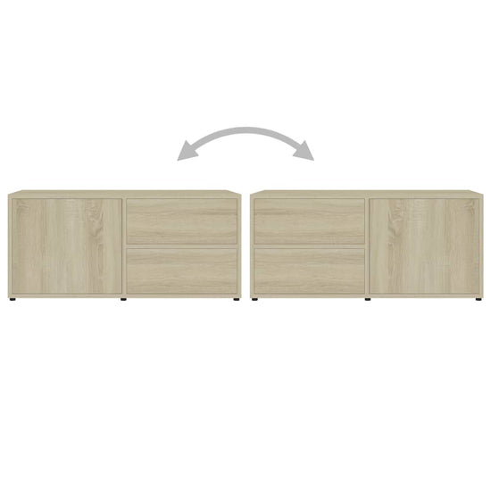 Tv-meubel 80x34x36 cm spaanplaat sonoma eikenkleurig MeubelReus