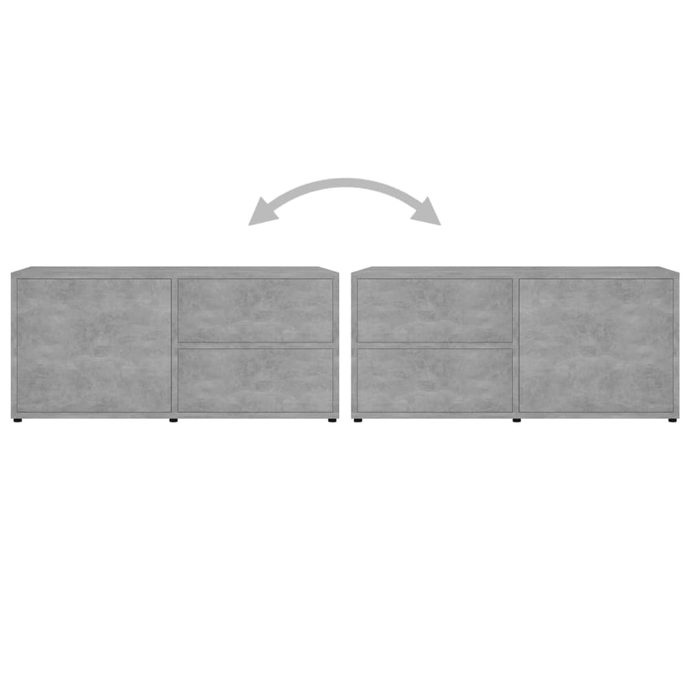 Tv-meubel 80x34x36 cm spaanplaat betongrijs MeubelReus