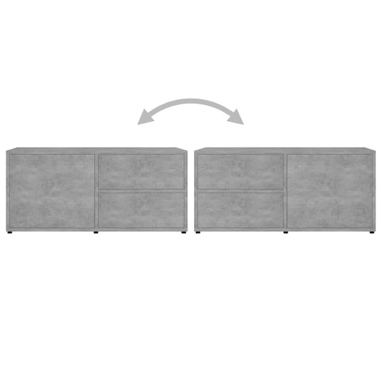 Tv-meubel 80x34x36 cm spaanplaat betongrijs MeubelReus