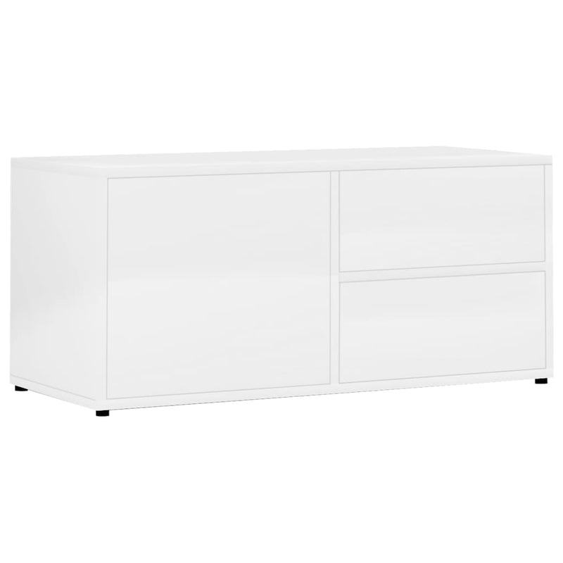 Tv-meubel 80x34x36 cm spaanplaat hoogglans wit MeubelReus