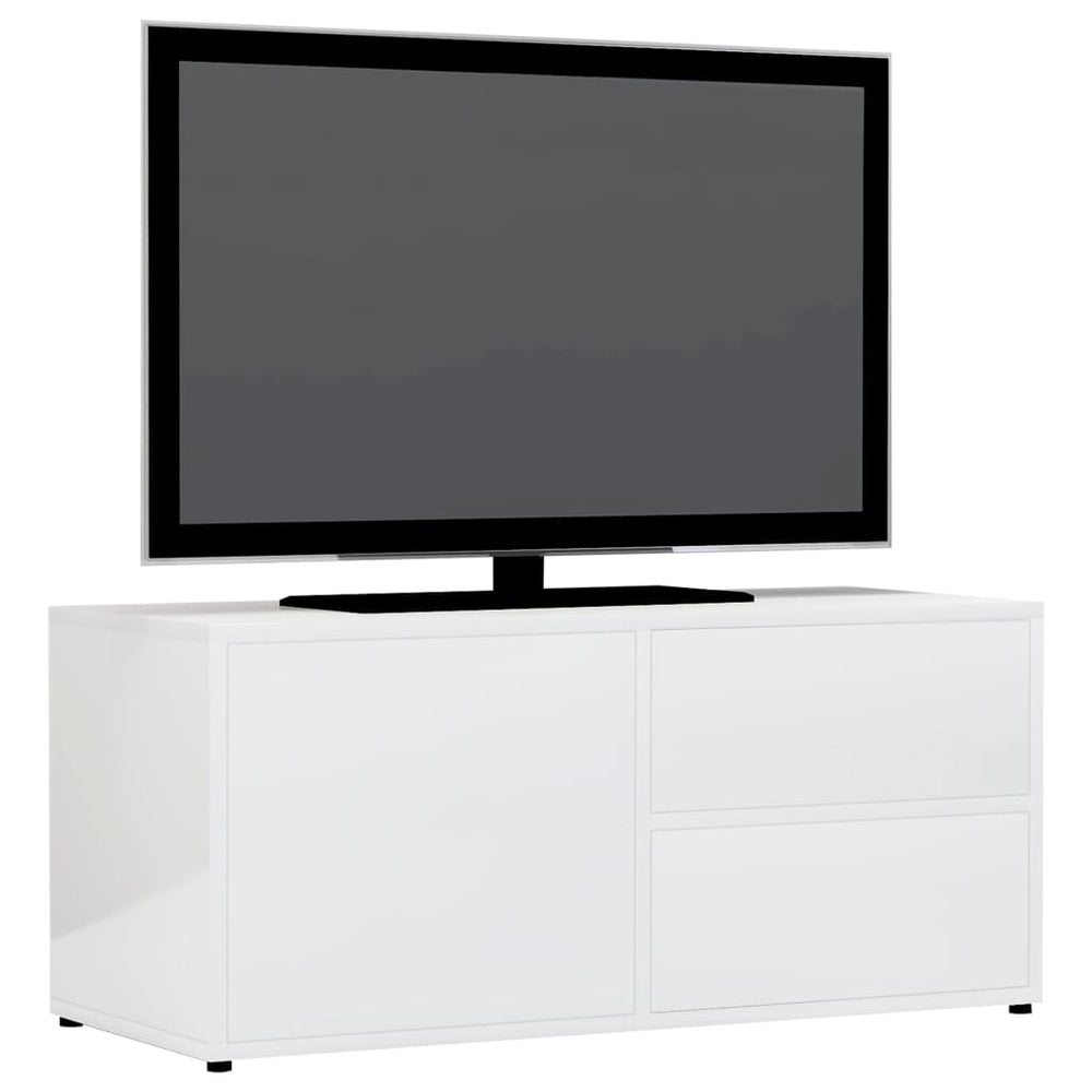 Tv-meubel 80x34x36 cm spaanplaat hoogglans wit MeubelReus