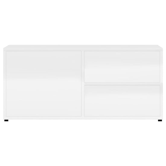 Tv-meubel 80x34x36 cm spaanplaat hoogglans wit MeubelReus