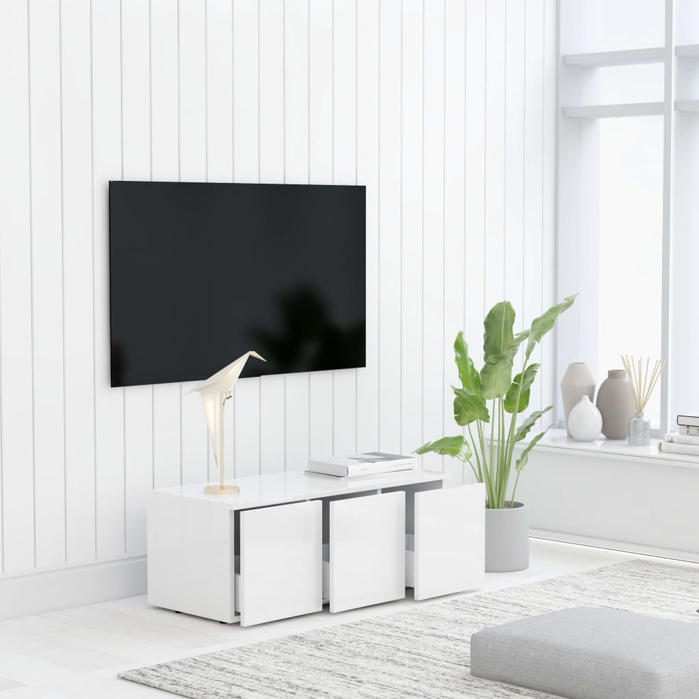 Tv-meubel 80x34x30 cm spaanplaat wit MeubelReus