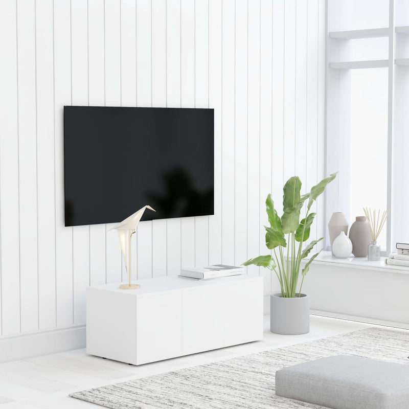 Tv-meubel 80x34x30 cm spaanplaat wit MeubelReus