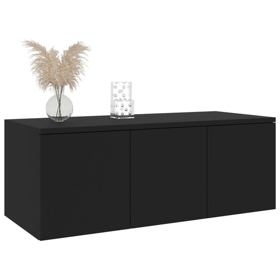 Tv-meubel 80x34x30 cm spaanplaat zwart MeubelReus