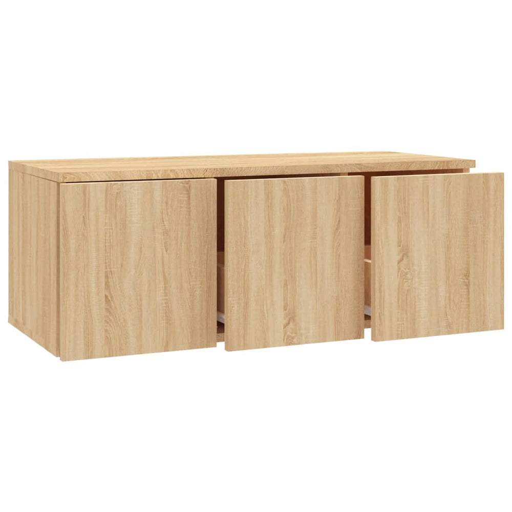 Tv-meubel 80x34x30 cm spaanplaat sonoma eikenkleurig MeubelReus