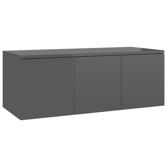 Tv-meubel 80x34x30 cm spaanplaat hoogglans grijs MeubelReus