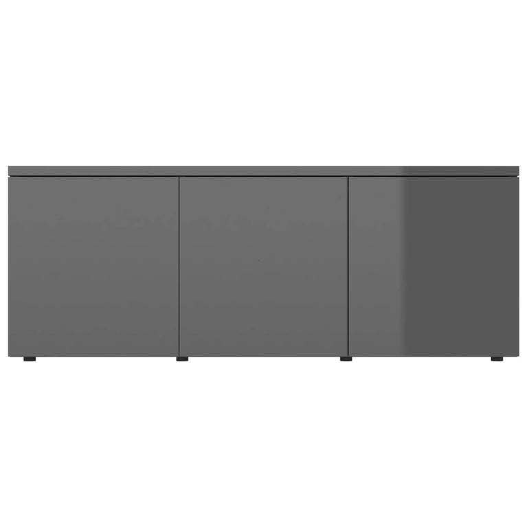 Tv-meubel 80x34x30 cm spaanplaat hoogglans grijs MeubelReus