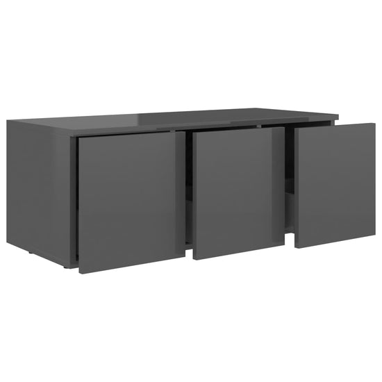 Tv-meubel 80x34x30 cm spaanplaat hoogglans grijs MeubelReus