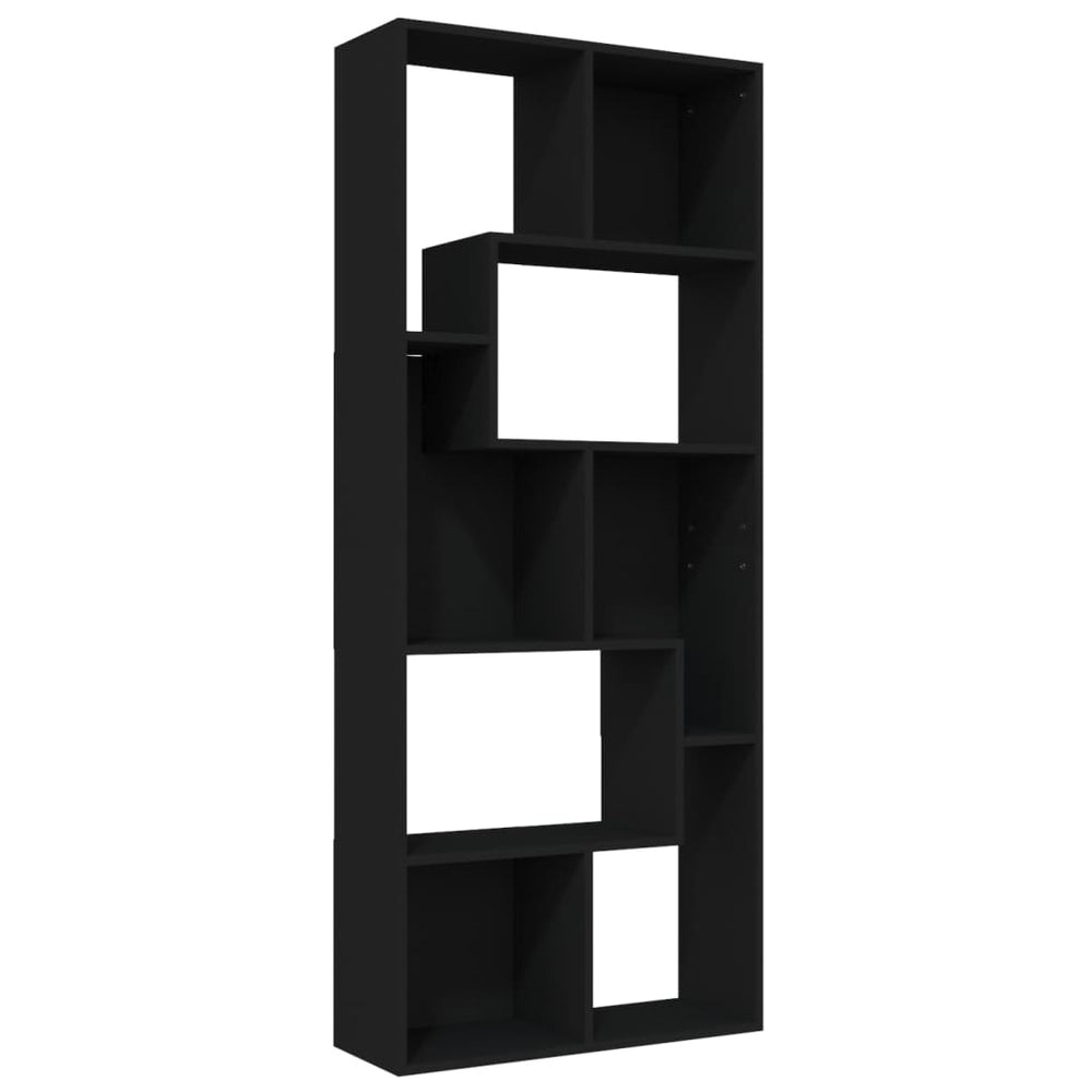 Boekenkast 67x24x161 cm spaanplaat zwart MeubelReus