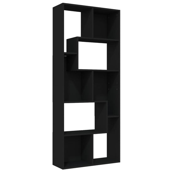 Boekenkast 67x24x161 cm spaanplaat zwart MeubelReus