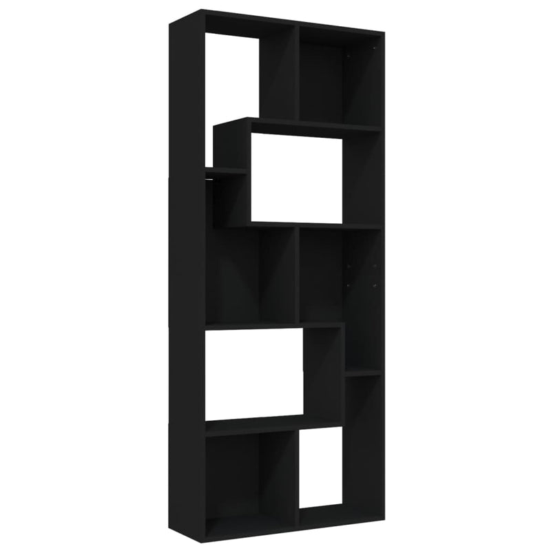 Boekenkast 67x24x161 cm spaanplaat zwart MeubelReus