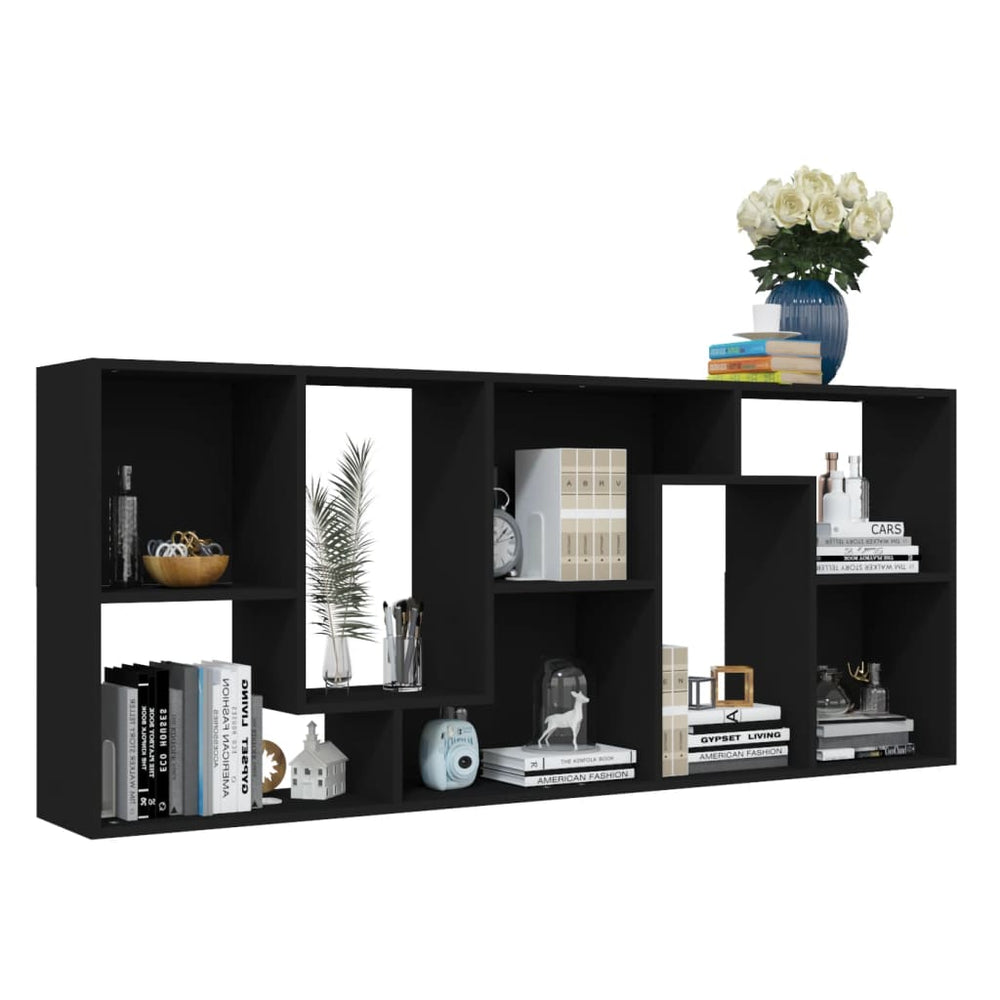 Boekenkast 67x24x161 cm spaanplaat zwart MeubelReus