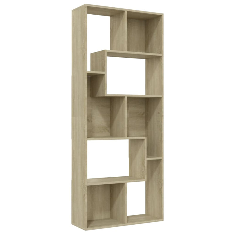 Boekenkast 67x24x161 cm spaanplaat sonoma eikenkleurig MeubelReus