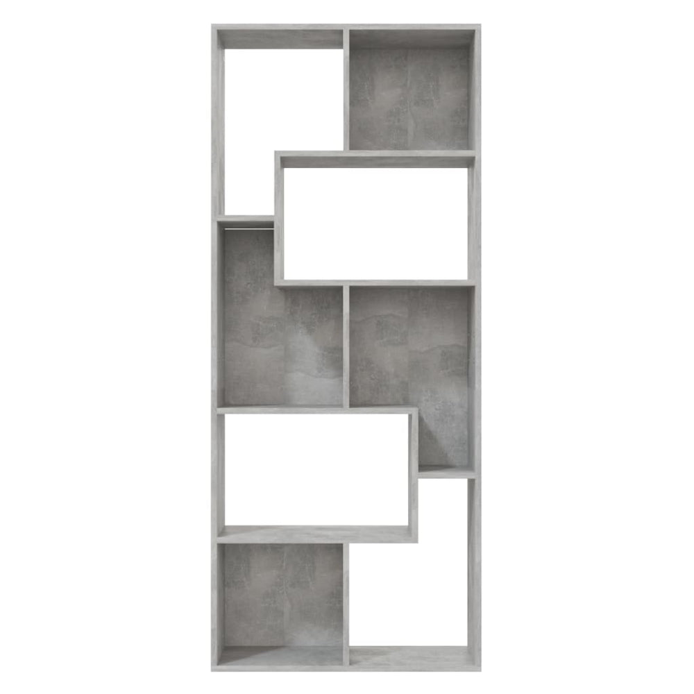 Boekenkast 67x24x161 cm spaanplaat betongrijs MeubelReus