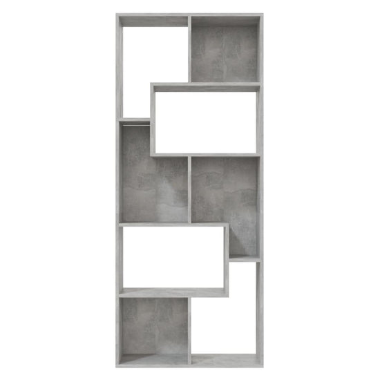 Boekenkast 67x24x161 cm spaanplaat betongrijs MeubelReus