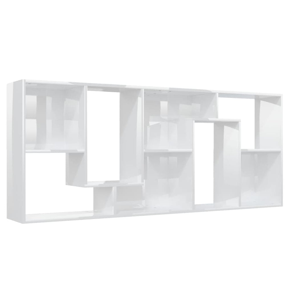 Boekenkast 67x24x161 cm spaanplaat hoogglans wit MeubelReus