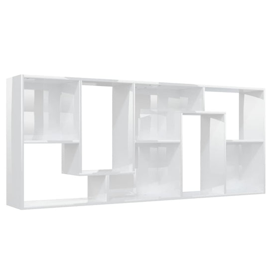 Boekenkast 67x24x161 cm spaanplaat hoogglans wit MeubelReus