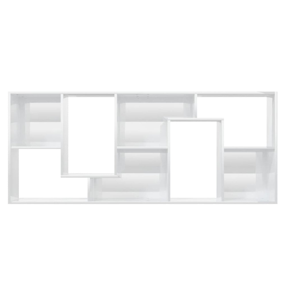 Boekenkast 67x24x161 cm spaanplaat hoogglans wit MeubelReus