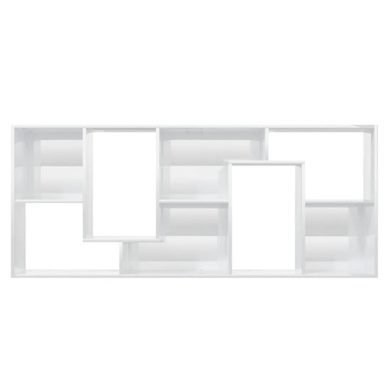Boekenkast 67x24x161 cm spaanplaat hoogglans wit MeubelReus