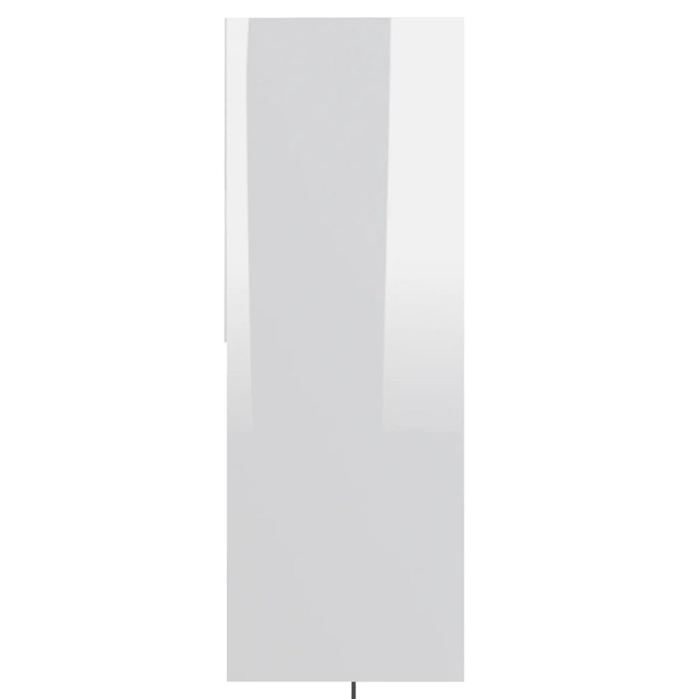 Boekenkast 67x24x161 cm spaanplaat hoogglans wit MeubelReus