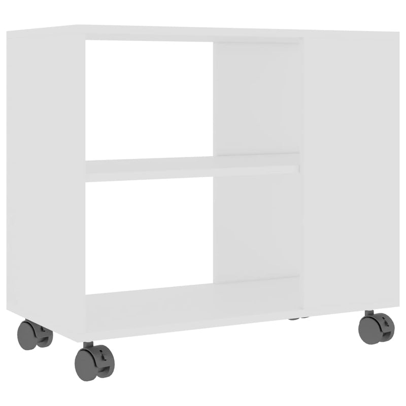 Bijzettafel 70x35x55 cm bewerkt hout wit MeubelReus