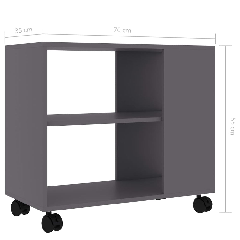 Bijzettafel 70x35x55 cm bewerkt hout grijs MeubelReus