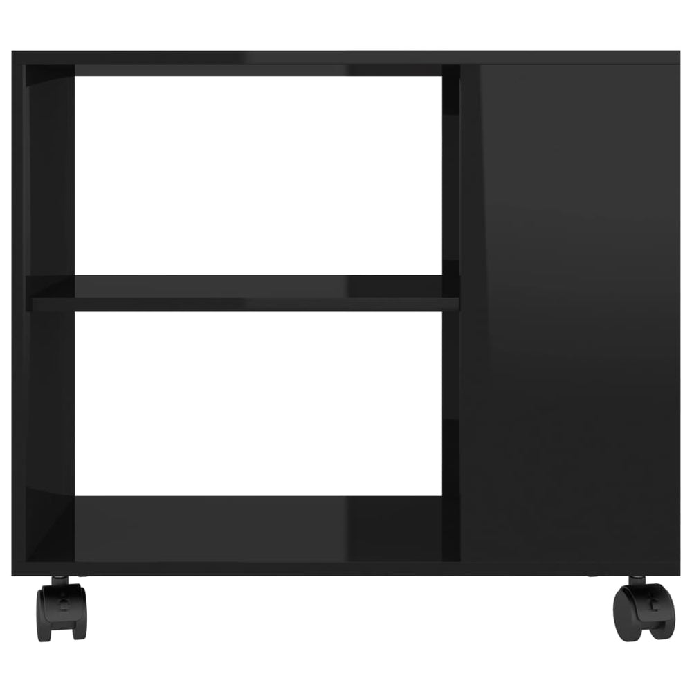 Bijzettafel 70x35x55 cm bewerkt hout hoogglans zwart MeubelReus