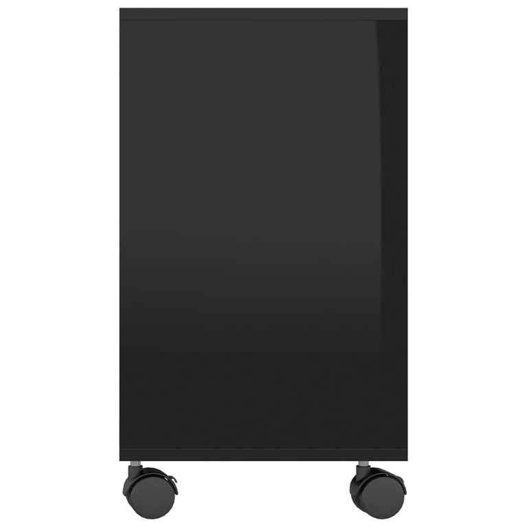 Bijzettafel 70x35x55 cm bewerkt hout hoogglans zwart MeubelReus