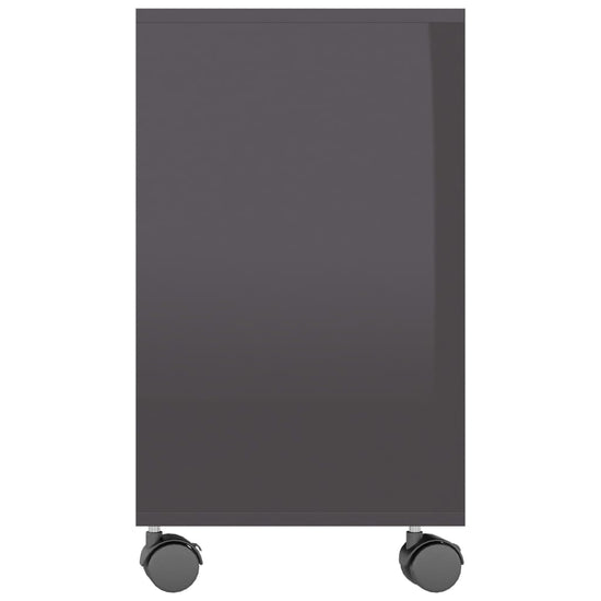 Bijzettafel 70x35x55 cm bewerkt hout hoogglans grijs MeubelReus