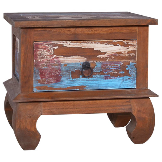 Nachtkastje 45x35x40 cm gerecycled teakhout MeubelReus