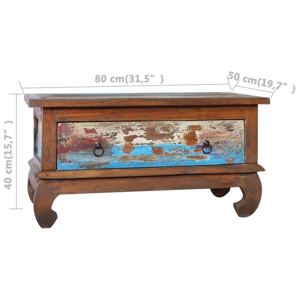 Salontafel 80x50x40 cm gerecycled teakhout MeubelReus