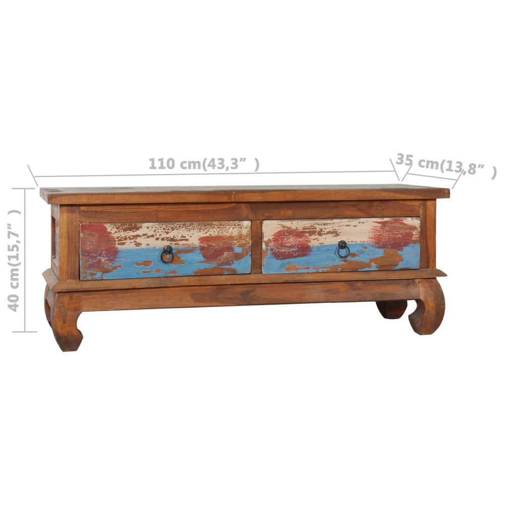 Tv-meubel 110x35x40 cm gerecycled teakhout MeubelReus